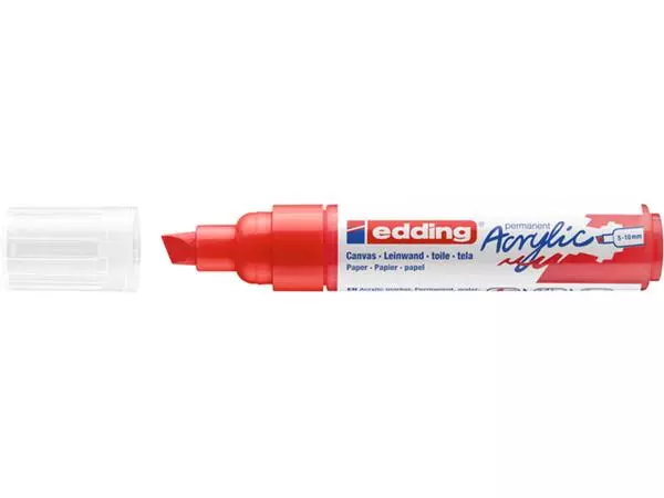 Een Acrylmarker edding e-5000 breed verkeersrood koop je bij Buro De Peuter