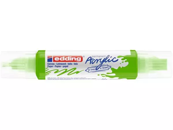 Acrylmarker edding e-5400 3D double liner geelgroen