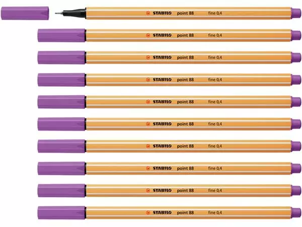 Een Fineliner STABILO point 88/60 fijn vergrijsd violet koop je bij NiceSupplies.nl