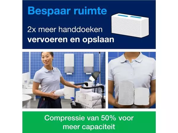 Een Handdoek Tork PeakServe Continu H5 universal gecomprimeerd wit 100585 koop je bij NiceSupplies.nl