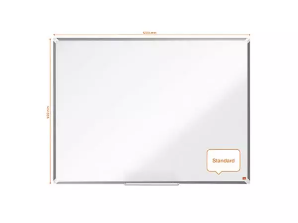 Een Whiteboard Nobo Premium Plus 90x120cm staal koop je bij NiceSupplies.nl