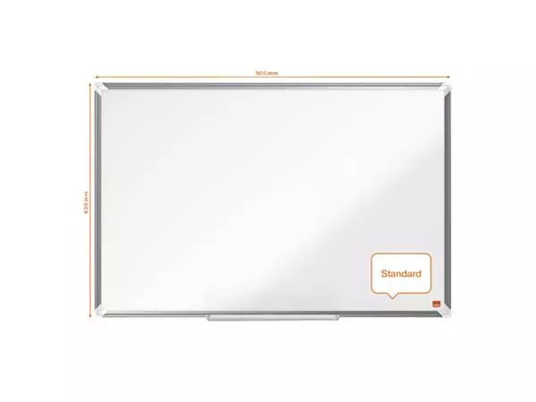 Een Whiteboard Nobo Premium Plus 60x90cm staal koop je bij Buro De Peuter