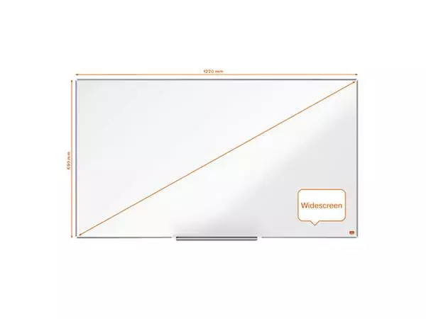 Een Whiteboard Nobo Impression Pro Widescreen 69x122cm emaille koop je bij Buro De Peuter