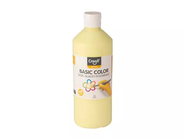 Plakkaatverf Creall basic pastel geel 500ml