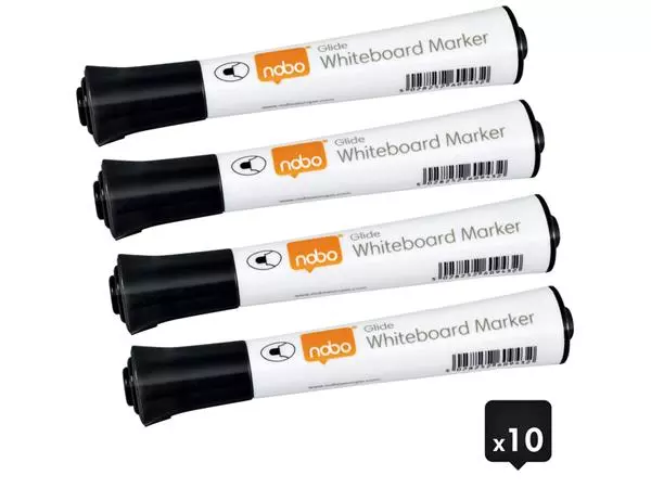 Een Viltstift Nobo whiteboard Glide rond zwart 2mm koop je bij Unimark Office B.V.