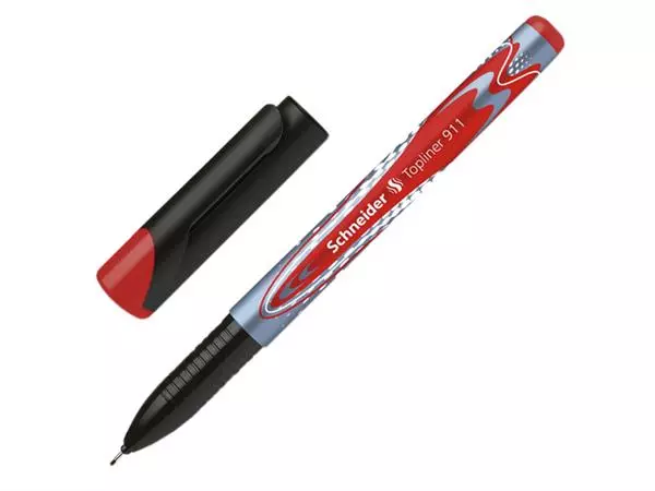 Een Fineliner Schneider Topliner 911 0.4mm rood koop je bij Buro De Peuter