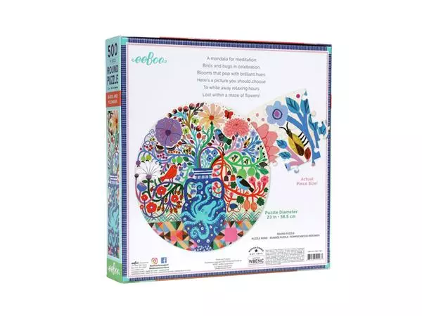 Een Puzzel Eeboo Birds & Flowers 500st koop je bij Unimark Office B.V.