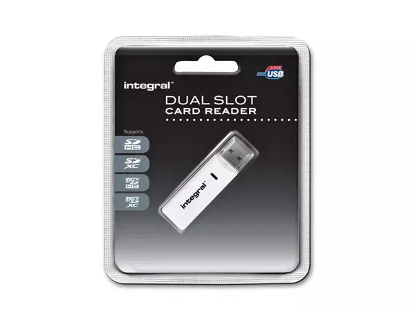 Een Kaartlezer Integral 2.0 USB-A SD-microSD koop je bij NiceSupplies.nl