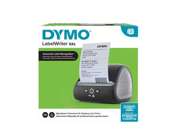 Een Labelprinter Dymo LabelWriter 5XL desktop zwart koop je bij Buro De Peuter