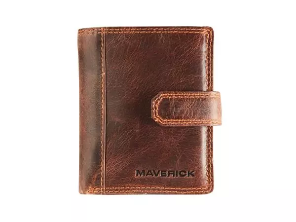 Een Kaarthouder Maverick The Original super compact RFID leer bruin koop je bij EconOffice