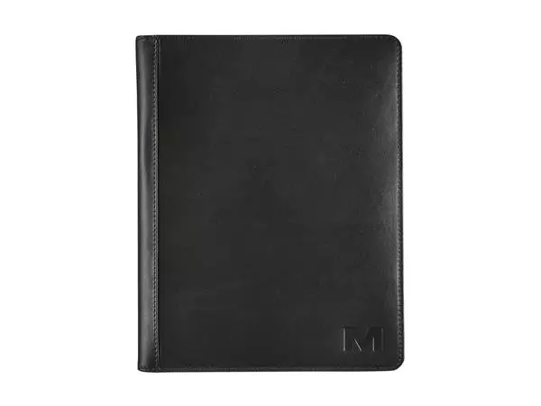 Buy your Writing folder Maverick All Black A5 including black leather writing pad at QuickOffice BV