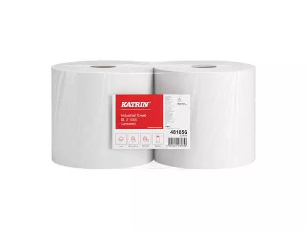 Een Poetspapier Katrin XL 2-laags 360m wit 481856 koop je bij NiceSupplies.nl