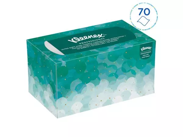 Een Handdoek Kleenex Ultra Pop-up Box 1-laags 226x254mm 18x70 vel wit 11268 koop je bij Buro De Peuter