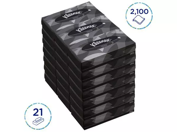 Een Facial tissues Kleenex 2-laags 100 vel wit 8835 koop je bij Buro De Peuter