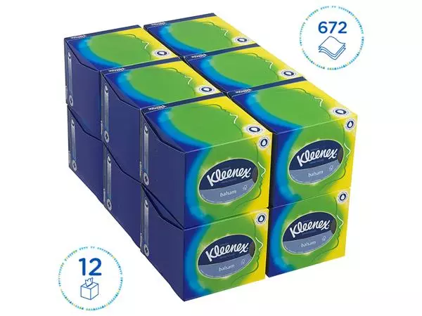 Een Facial tissues Kleenex kubus 3-laags 56 vel wit 8825 koop je bij Buro De Peuter