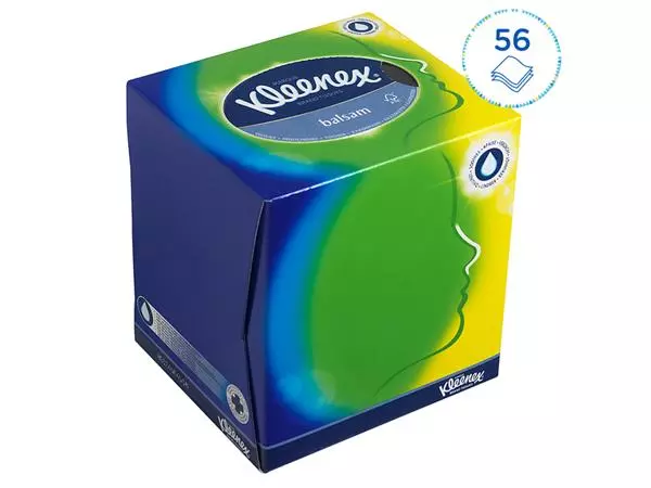 Een Facial tissues Kleenex kubus 3-laags 56stuks wit 8825 koop je bij NiceSupplies.nl