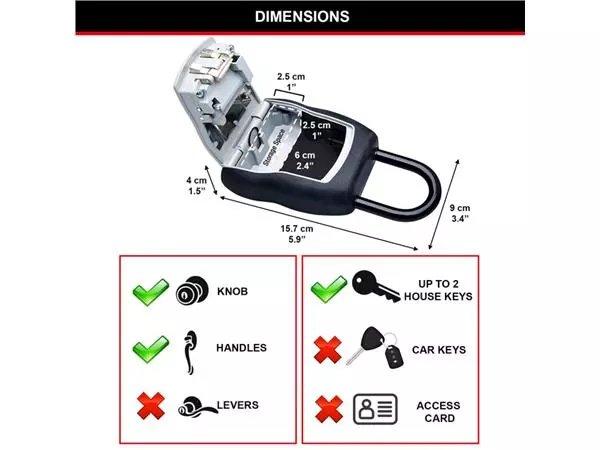 Een Sleutelkluis MasterLock Select Access middelgroot met beugel koop je bij NiceSupplies.nl