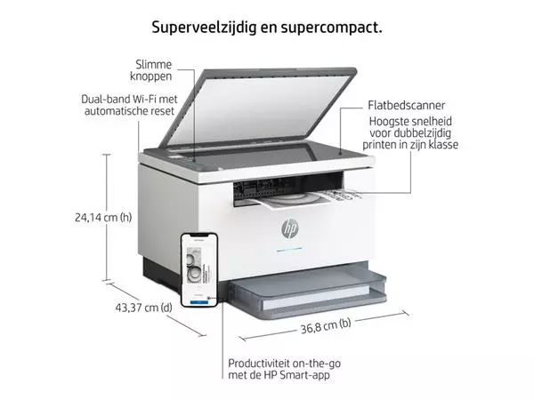 Een Multifunctional Laser HP Laserjet M234SDW koop je bij Kantoorvakhandel van der Heijde