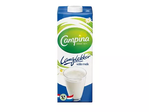 Een Melk Campina LangLekker vol 1 liter koop je bij Van Leeuwen Boeken- en kantoorartikelen