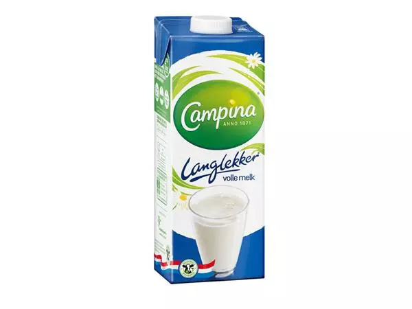 Een Melk Campina LangLekker vol 1 liter koop je bij Buro De Peuter