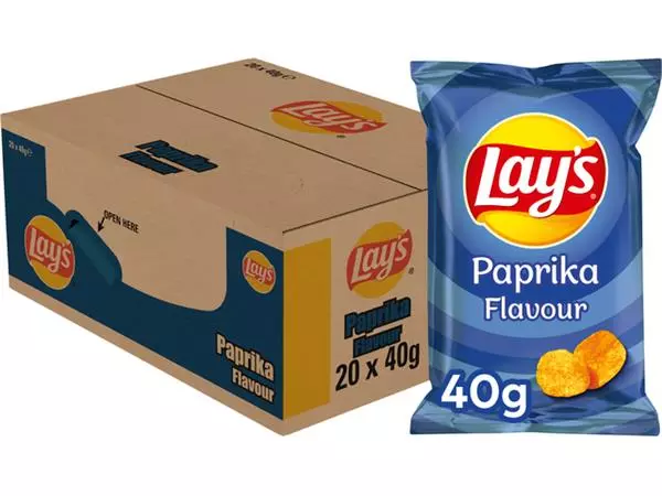 Een Chips Lay's Paprika 40gr koop je bij NiceSupplies.nl