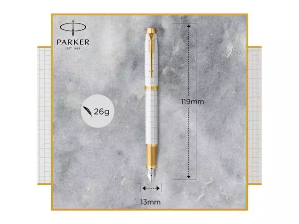 Een Vulpen Parker IM Premium pearl GT fijn koop je bij Buro De Peuter