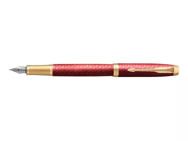 Een Stylo plume Parker IM Premium Deep Red GT Fin koop je bij Van Hoye Kantoor BV