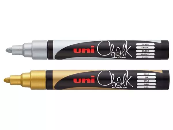 Krijtstift Uni-ball chalk rond 1.8-2.5mm zilver