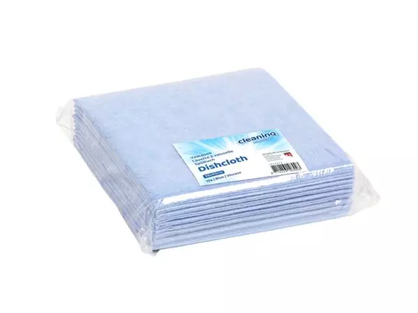 Een Werkdoek Cleaninq viscose 38x40cm blauw 10 stuks koop je bij Omnia 4 Office