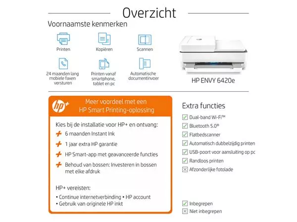 Een Multifunctional inktjet printer HP Envy 6420E koop je bij L&N Partners voor Partners B.V.