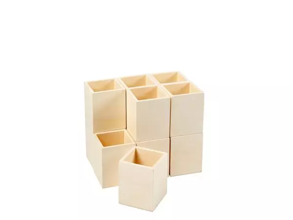 Een Pennenbak Creativ Company 7.5x7.5x9.5cm triplex koop je bij Buro De Peuter