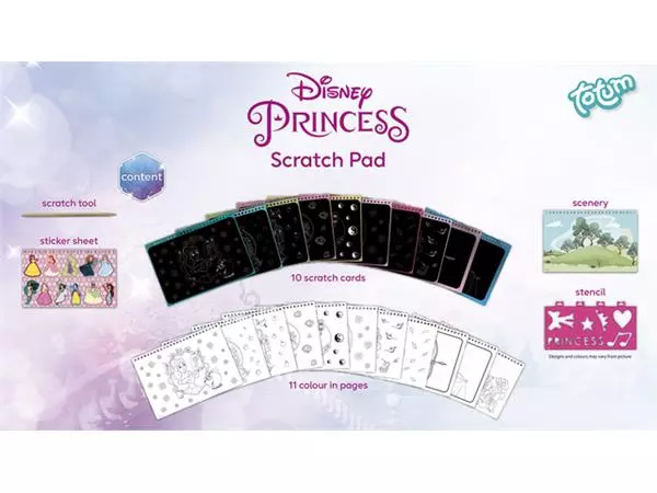 Een KNUTSELSET TOTUM DISNEY PRINCESS SCRATCHBOOK koop je bij Kantoorvakhandel van der Heijde