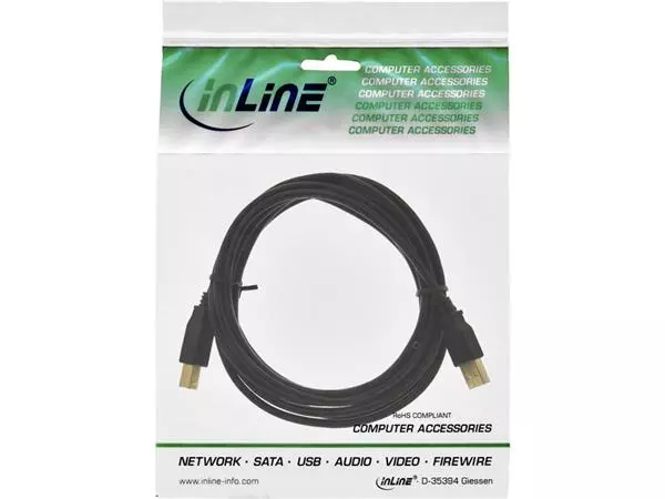 Een KABEL INLINE VERLENG USB-A 2.0 M/V 1.8 M ZWART koop je bij Kantoorvakhandel van der Heijde