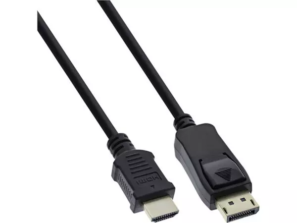 Een Kabel inLine Displayport HDMI 4K M/M 2 meter zwart koop je bij Totaal Kantoor Goeree