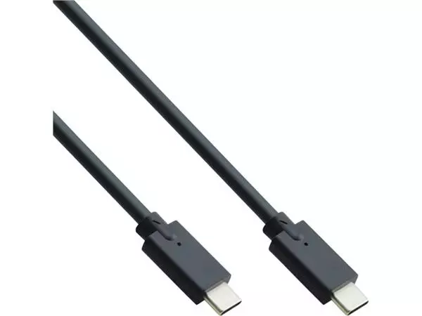 Een Kabel inLine USB-C 3.2 GEN.2 M/M 2 meter zwart koop je bij EconOffice