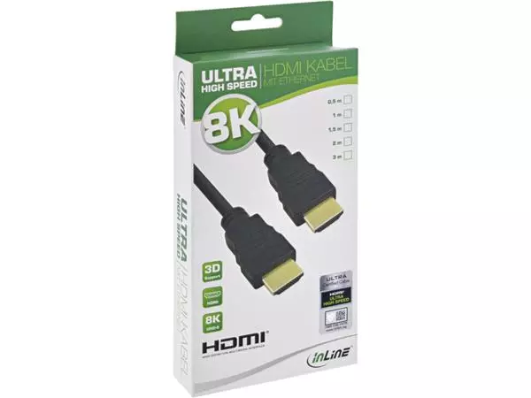 Een Kabel inLine HDMI ETH8K M/M 2 meter zwart koop je bij NiceSupplies.nl