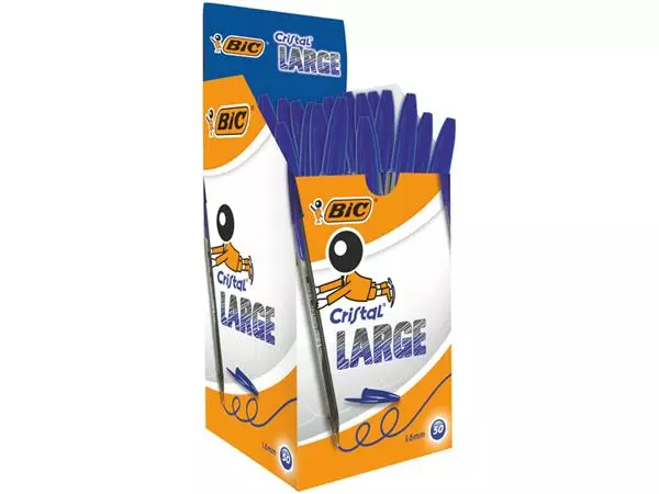 Een Balpen Bic Cristal large blauw koop je bij NiceSupplies.nl