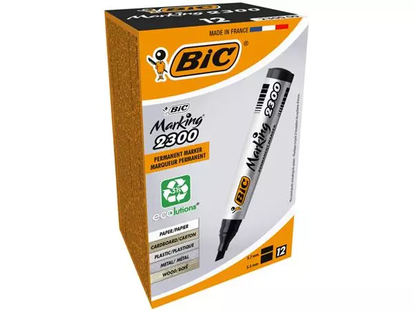 Een VILTSTIFT BIC 2300 ECOLUTIONS SCHUIN M ZWART koop je bij Kantoorvakhandel van der Heijde