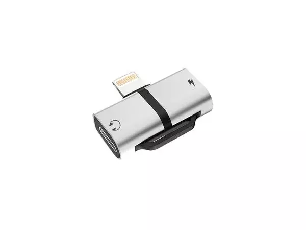 Een Adapter Lightning naar 2 x Lightning grijs koop je bij KantoorProfi België BV