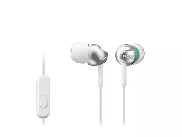 Een Oortelefoon Sony in-ear EX110 9mm incl. mic wt koop je bij Tonerinktshop