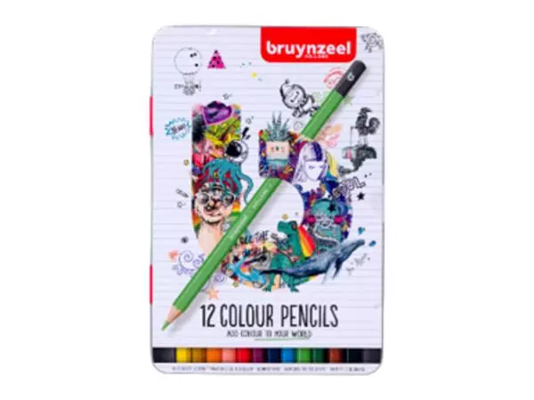 Een Kleurpotlood Bruynzeel set á 12 stuks assorti koop je bij Tonerinktshop