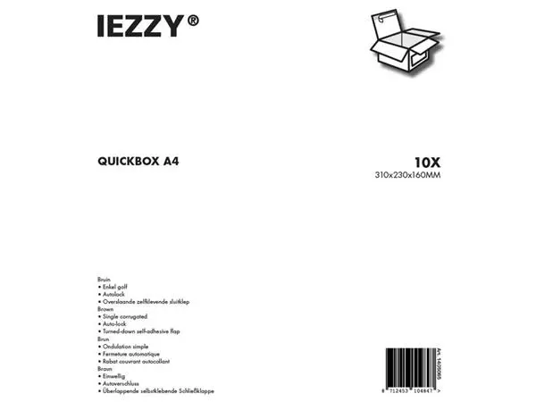 Een QUICKBOX IEZZY A4 310X230X160MM koop je bij Kantoorvakhandel van der Heijde