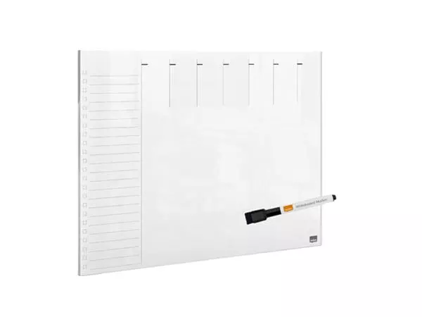 Een Weekplanner Nobo transparant acryl A4 koop je bij Buro De Peuter