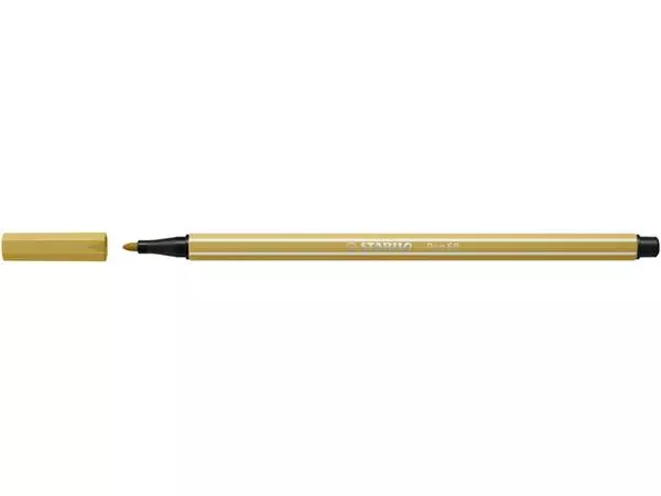 Een Viltstift STABILO Pen 68/66 medium khaki koop je bij Van Leeuwen Boeken- en kantoorartikelen