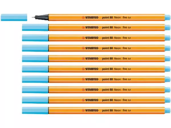 Een Fineliner STABILO point 88/031 fijn neon blauw koop je bij NiceSupplies.nl