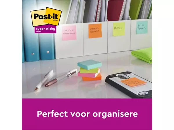 Een Memoblok Post-it 654 Super Sticky 76x76mm 4+2 gratis Soulful koop je bij Unimark Office B.V.