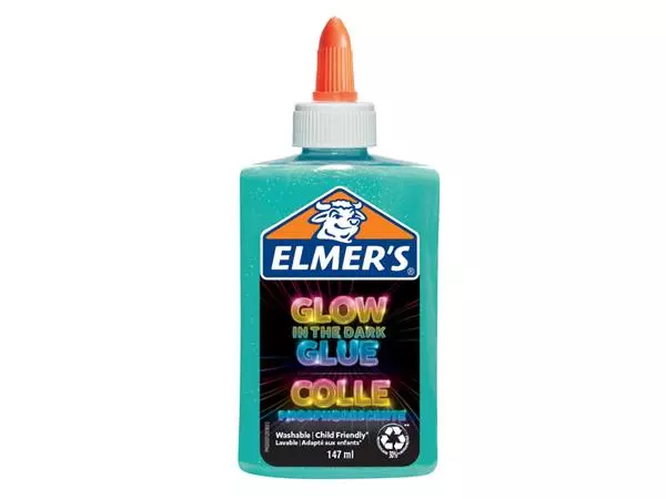 Een Kinderlijm Elmer's glow in the dark blauw koop je bij EconOffice