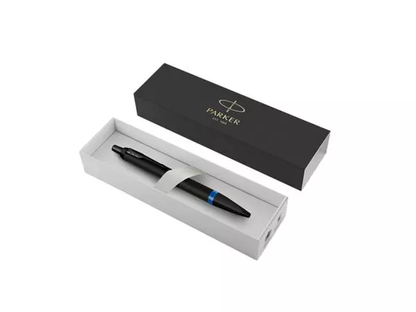 Een Balpen Parker IM black blue vibrant ring medium koop je bij Kantoorvakhandel van der Heijde