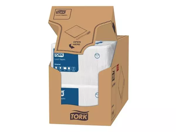 Een Lunchservet Tork 1-laags 33x33 500st wit 509300 koop je bij Unimark Office B.V.