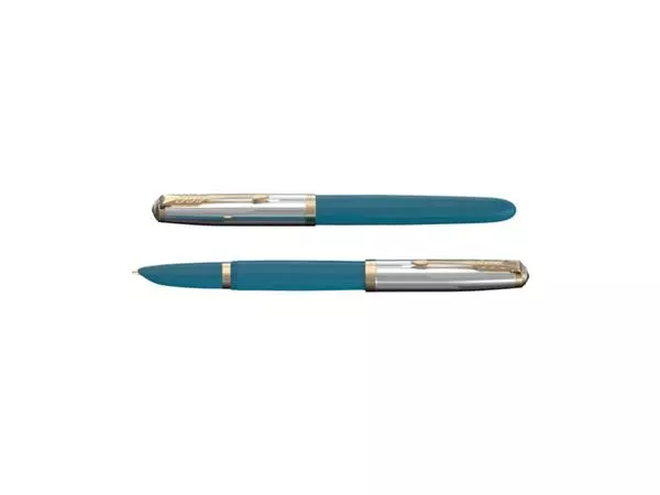 Een Balpen Parker 51 Premium turquoise GT medium koop je bij Unimark Office B.V.